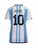 Argentina Lionel Messi #10 Domácí Dres pro Dámské MS 2022 Krátký Rukáv